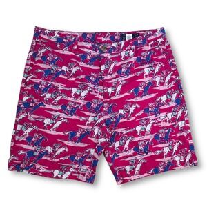 Vineyard Vines Kentucky‎ Derby 143rd Pink Horse Rider Print Shorts 9" Size 38